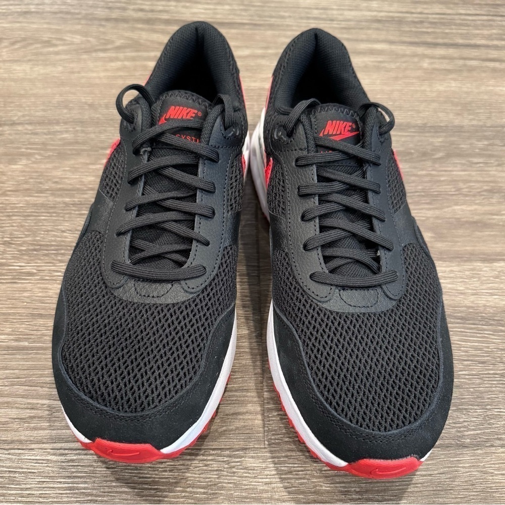 NIKE AIR MAX SYSTM black/white/red Sz 10.5 - Picture 5 of 6